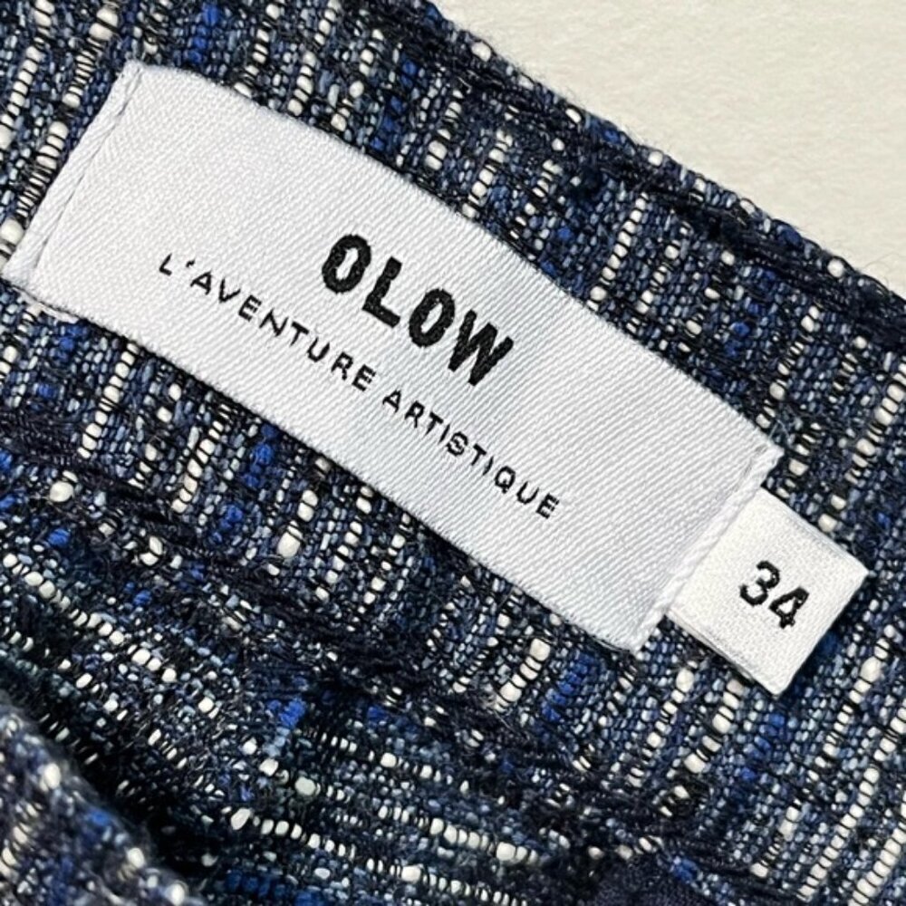 Olow Men’s Blue Textured Elastic Waist Pants Size 34 Made in Portugal BNWT - Picture 10 of 10